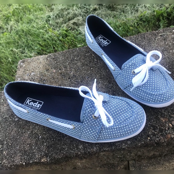 {keds} blue / white polka dot flats • NEW - Picture 7 of 7